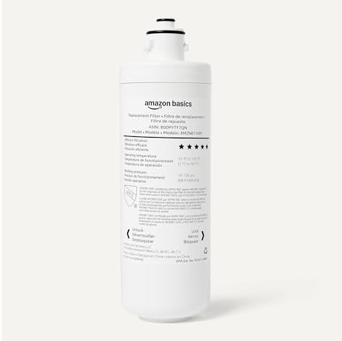 Amazon Basics 언더 싱크 정수 필터 시스템, NSF/ANSI 42 및 372 인증, 쉬운 트위스트 앤 락 디자인, 39,000L(11,000갤런), 1년 사용 수명, 화이트 — 사진 3