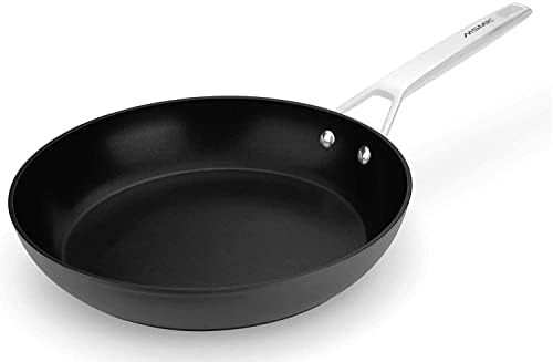 MSMK Titanium Non Stick Frying pan 20cm, Induction Cooking Pan with Cool Stainless Steel HandleSmall Frying Pan for All StovesOmelette Pan Non StickEgg Pan, Oven Proof Frying Pans10 Year Guarantee