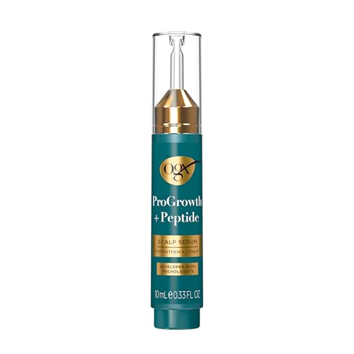 Image of OGX ProGrowth + Peptide Scalp Serum, Strengthens & Densifies, Reinforces Roots To Support Natural Growth, Hydrates & Soothes Scalp, Long7vity Technology™, 10ml