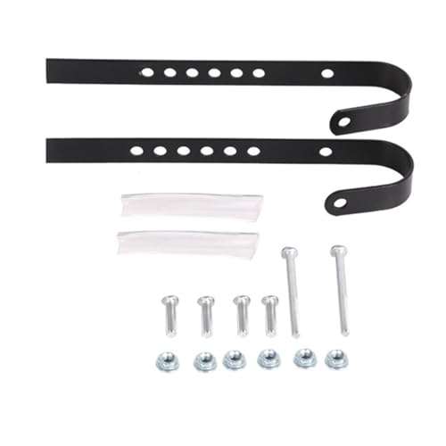 メタルバイクフロントバスケット吊り下げフック高さ調節可能、素早く取り外せる吊り下げカーゴラック、自転車ハンドルバー用簡単取り付け