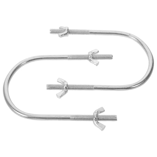 Lurrose Lot de 2 crochets de support de roulettes en forme de U pour radiateur - Accessoire universel pour poulie de radiateur électrique - Cadre pivotant mobile pour à bain d'huile facilitant