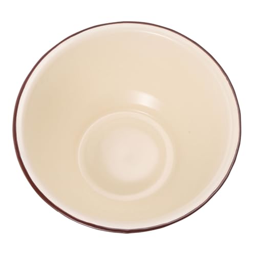 Tazón esmaltado retro beige 25.5 cm para cocina miniatura 2