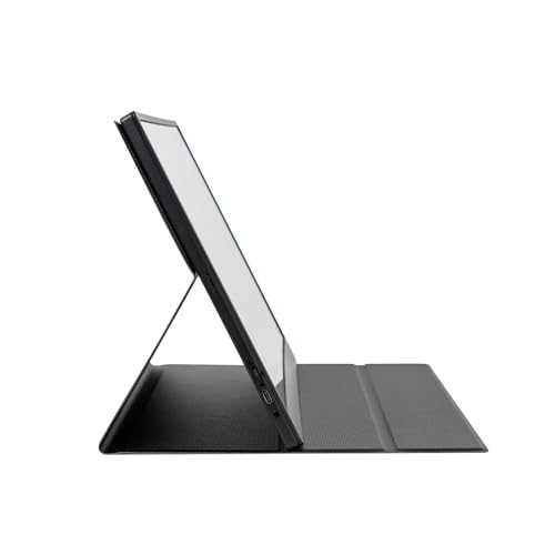 Image of Portable Monitor, 15.6 inch 1080P FHD IPS Travel Monitor w /Smart Cover & Speakers, HDMI USB C Plug & Play, Second External Monitor for Laptop /PC /Phone /Mac