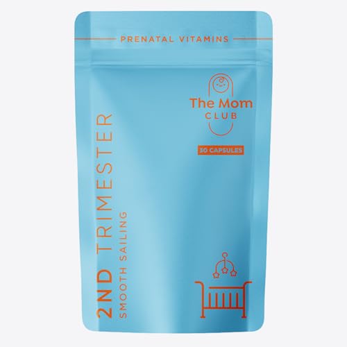 Pregnancy Vitamins – 2nd Trimester – Support for Energy, Immunity & Baby Growth Weeks 13 to 27 – Prenatal Multivitamin with Iron, B Vitamins, Inositol & Lutein – 30 Vegan Capsules – 1 Month Supply