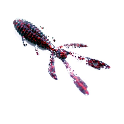 ZZTWER 20 Paquetes de camarones flotantes señuelos de Cebo Suave: tecnología Realista de diseño de Pesca Invertida para Peces de lubina y mandarín