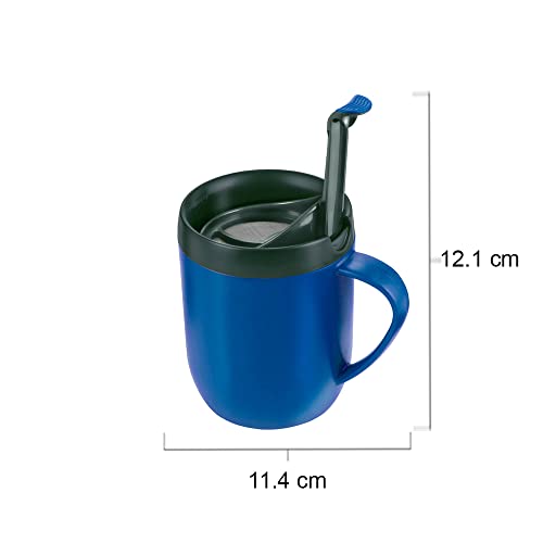 Zyliss E990003 Hot Mug Kaffeebecher, Plastik/Silikon, Blau, Thermobecher, Isoliert Reise Kaffeebecher, Filter Für Gemahlenen Kaffee… – Ansicht 3