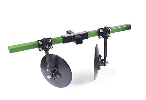 Heavy Hitch Multi-Purpose Disc Cultivator Garden Bedder 3-Point Attachment with Discs Only Powdercoated in Green | USA Made for Compact/Sub-Compact Tractors