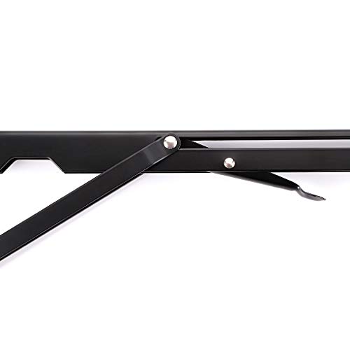 Sumnacon 2 Pcs 20 Inch Sturdy Folding Shelf Brackets - Heavy Duty Triangle Table Bench Folding Shelf Brackets, Wall Mounted Metal Folding Shelf Hinge, Black #TOP6