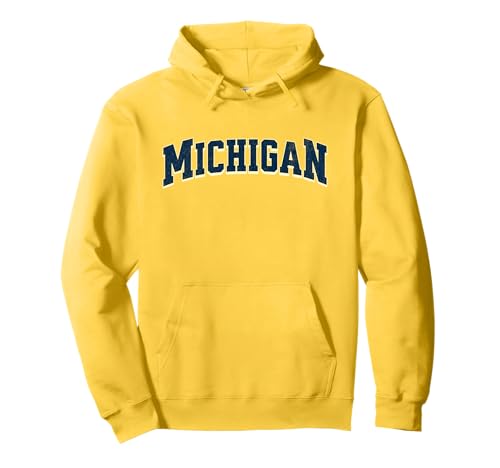 MICHIGAN - Throwback Varsity Design - Classic Pullover Hoodie