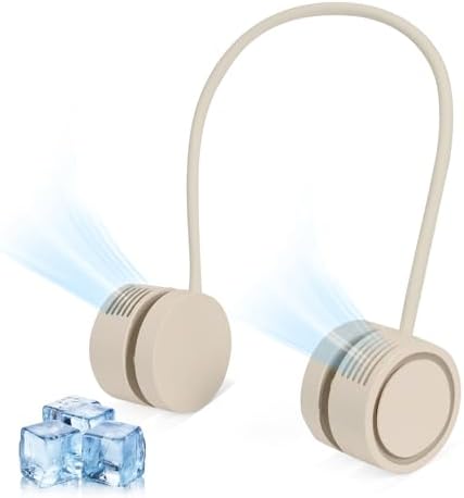 Neck Fan, Portable Bladeless Wearable Fan with 360° Airflow, 3 Sp...