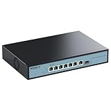 Sodola 10gbps スイッチングハブ 8ポート(7x10G RJ45と1x10G SFP+) Web管理型 金属外殻 高効率ファン冷却 卓上/壁掛け両用