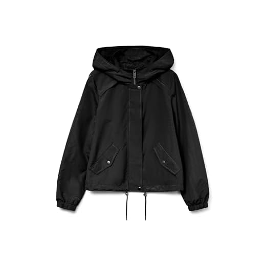 VERO MODA Women's VMZOA Short Parka NOOS Jacke, Black, M