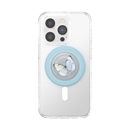 Image of PopSockets Phone Grip for MagSafe, Magnetic Holder, Phone Stand, Butterfly - Whisper Moth