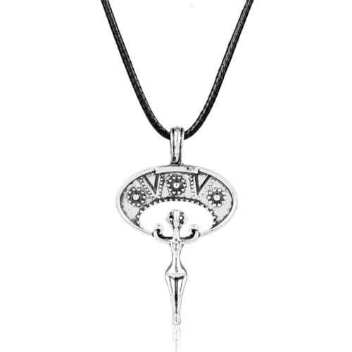 OAUWKEIY Collar Colgante nórdico idioma Lunula antiguo noruego amuleto colgante collar adorno Joyas