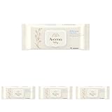 Aveeno Baby Daily Care Wipes (1 x 72 unidades), Toallitas húmedas suaves para bebés y niños, toallitas bebé con extracto de avena y aloe vera, sin perfume, sulfatos ni alcohol (Paquete de 4)