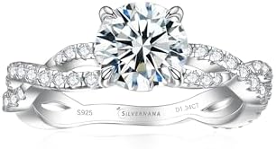 Oval/Heart/Round Cut Moissanite Engagement Ring for Women 925 Sterling Silver D Color VVS1 Clarity Moissanite Promise Ring for Her Size 4-10