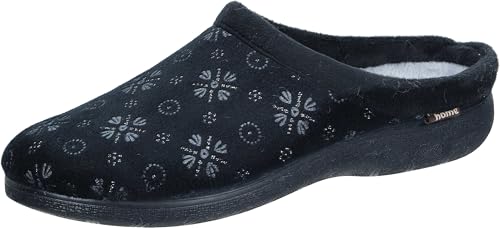 Mule Manitu Femme 320281-01 en cuir noir confortable pour l'été