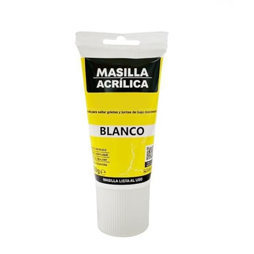 YIJIA | Masilla Acrílica Blanca –Ideal adherencia sobre soportes absorbentes, secos y limpios, Masilla lista al uso, Formato en tubo, 150 g - Alta Adherencia y Fácil Aplicación - Color Blanco