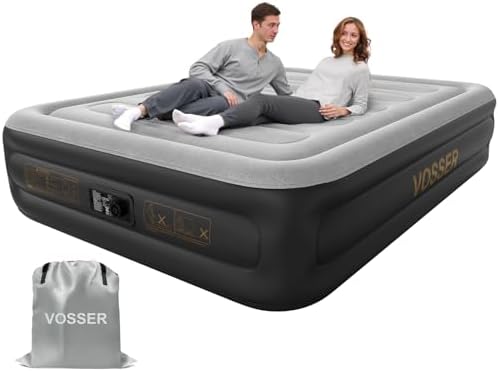 Air Mattress Queen with Built in Pump,18'' Inflatable Mattress 2 ...