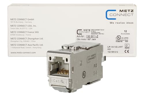 Modules C6A Jack 180° METZ CONNECT connectique RJ45 blindée blindage intégral