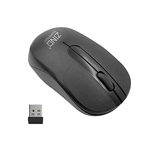 Zinq Technologies 818W 2.4 Ghz Wireless Mouse with 1600DPI for Laptop and Desktop with 2xAAA Duracell Batteries Included…