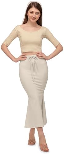 Mehrang Stretchable Saree Shapewear Petticoat for Women, Cotton Blended,Petticoat,Skirts for Women,Shape Wear Dress for Saree