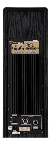 image for Rockville TM150B Powered Home Theater Tower Speaker System, Black, 100