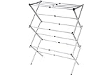 BONBON 3 Tier Clothes Drying Rack Folding Laundry Dryer Hanger Compact Storage Steel Indoor Outdoor