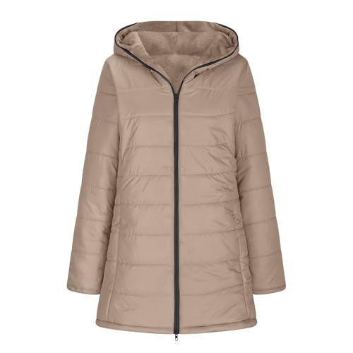 Juniors Long Sleeve Down Jackets Hoodies Outerwear for Women Padded Hooded Basic Fall Winter Puffer Jackets 20253