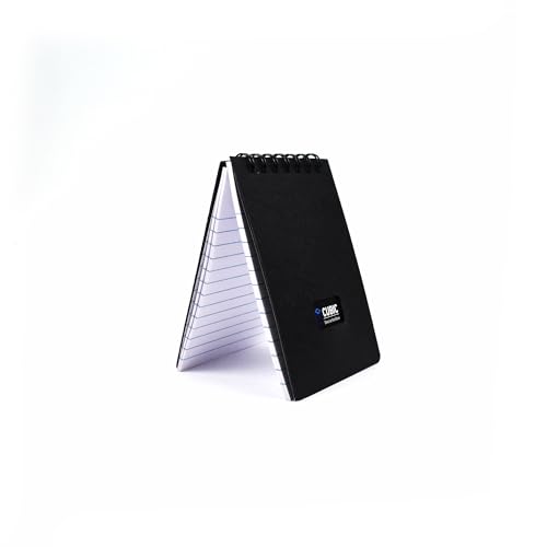 Image of Cubic A7 Wiro Pocket Notebook - Pack of 12 (Black) | Spiral-Bound, Compact & Durable Notepad for Office, School & Daily Use