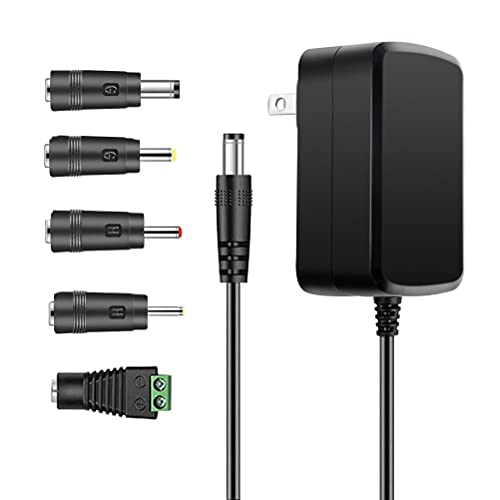 TKDY 24V DC Power Supply 1.5A AC Adapter, for LED Strip Light CCTV Camera BT Speaker Air Cleaner, Compatible with 24Volt 1000mA 800mA 500mA Devices and More, with 5.5 x 2.1 mm Tip.