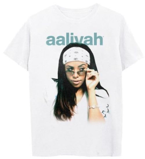 Aaliyah Unisex-Adult Official Merch Glasses Bandana Short Sleeve Shirt