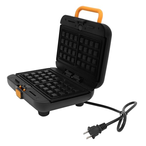 SOLUSTRE 1 Set Waffle Maker Multifunctional Sandwich Toaster Baking Mini Kitchen Waffle Machine Kitchen Sandwich Toaster Meat Grill Machine Sandwich Making Tool Black Aluminum