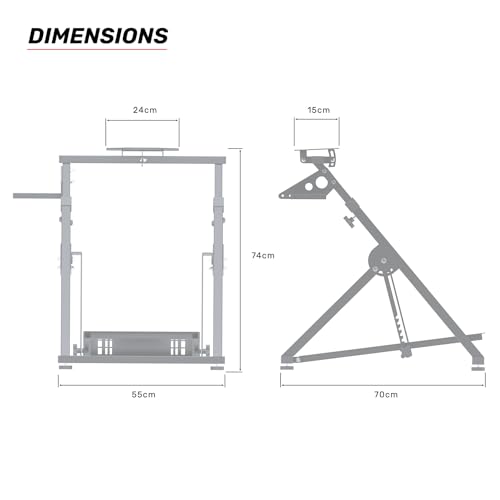 GT OMEGA Apex Racing Wheel Stand - Compatible with Logitech G29 and G920, Fanatec ClubSport, and Thrustmaster TX, T500, & T300, Foldable, Tilt-Adjustable for Racing Control