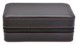 Caja de cigarros Caja de cigarrillos forrada de madera de cedro Caja de cigarrillos de cuero Caja gruesa portátil de viaje Caja decorativa