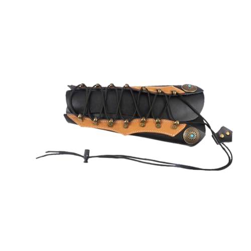 BIUDECO Fashion PU Leather Archery Arm Guard Adjustable Safe Strap Protective Gear for Hunting and Practice