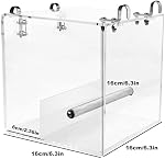 No Mess Bird Feeder, Acrylic Automatic Seed Container, Parrot Food Holder, Bird Feeder for Cage, Suitable for Small to Medium Birds