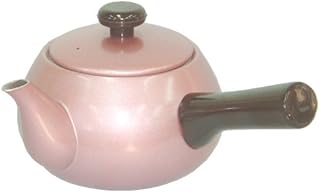 藤田金属 急須 茶こし付き 横手 日本製 スイト 0.6L ライムカラー ピンク 026022