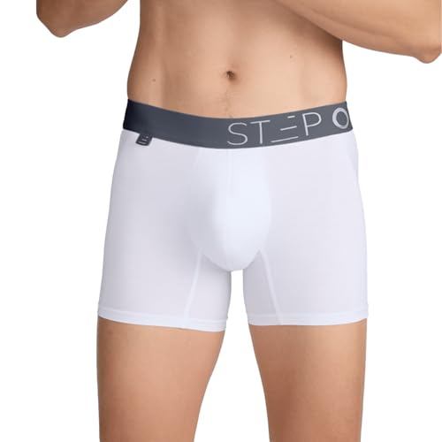 STEP ONE Mens Underwear Trunk Briefs, 1 Pair, Viscose from Bamboo Underwear, Moisture Wicking 3D Pouch + No Ride Up Trunks