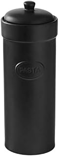 BIA - Pasta Jar - Pasta Container Storage - Stoneware Kitchen Storage - Matte Black Pasta Jars, Kitchen Storage & Organisation
