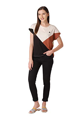 Image of Mode By Red Tape Women's Off White Round Neck T-Shirt