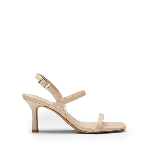 DREAM PAIRS Womens Slingback Heels Square Open Toe Strappy Sandals Ankle Strap High Heeled Dressy Shoes2