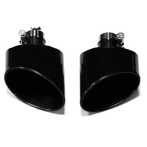 Tuyau arrière voiture embout d'échappement ovale noir 63mm look RS4 RS6