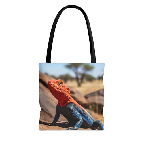 Agama Lizard Tote Bag – Premium Quality for Adventurers - Reinforced Stitching on Handles