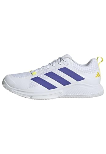 adidas Herren Court Team Bounce 2.0 Shoes, FTWR White/Solar Purple/Solar Lemon, 40 2/3 EU – Ansicht 1