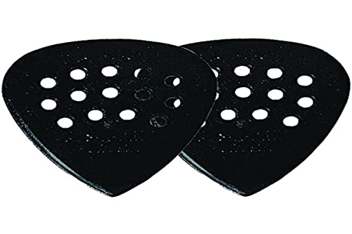 Pick Boy Puas/Pick Pos-A-Grip, Carbon Nylon, 0,70 mm, medium, negro, 12 uds Cover