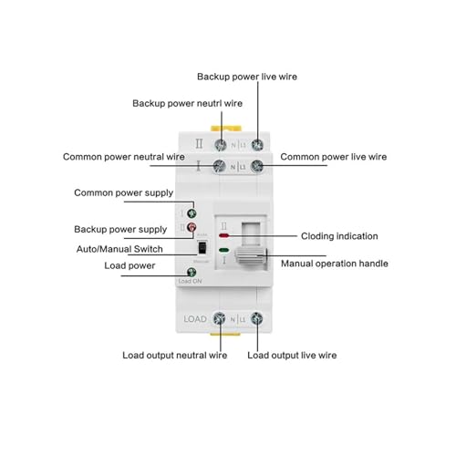 Commutateur de transfert automatique bipolaire inverseur source électrique 220V 63A