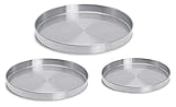 Serviertablett Set 3 Teile aus Edelstahl