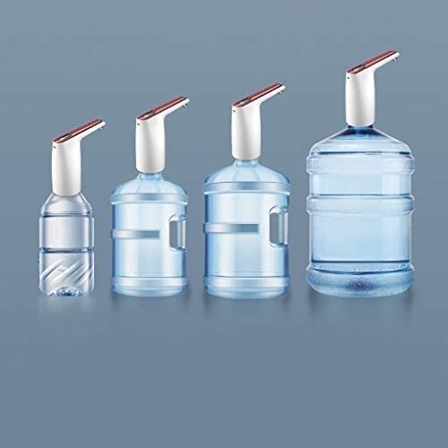 Mxjcc Electric Water Bottle Pump - Water Dispenser For 5 Gallon Bottle - Food-Grade Materials, Chrome-Plated Spout, Silicone Tubing - Low Noise, 1 Cup Option, Pours 4 To 5 Jugs Per Charge #TOP3