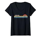 Diseño de estilo envejecido y desgastado con rayas estéticas de estilo retro de los años 70 y 80 y atardecer con coordenadas de mapa y brújula